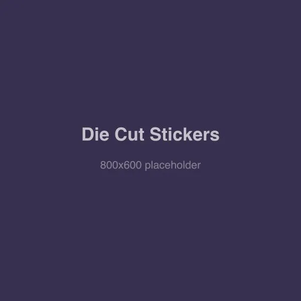 Custom die-cut stickers close-up