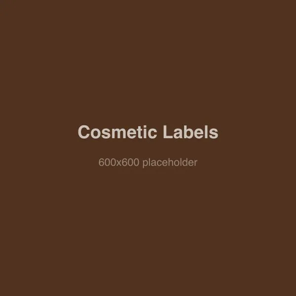 Cosmetic product label designs