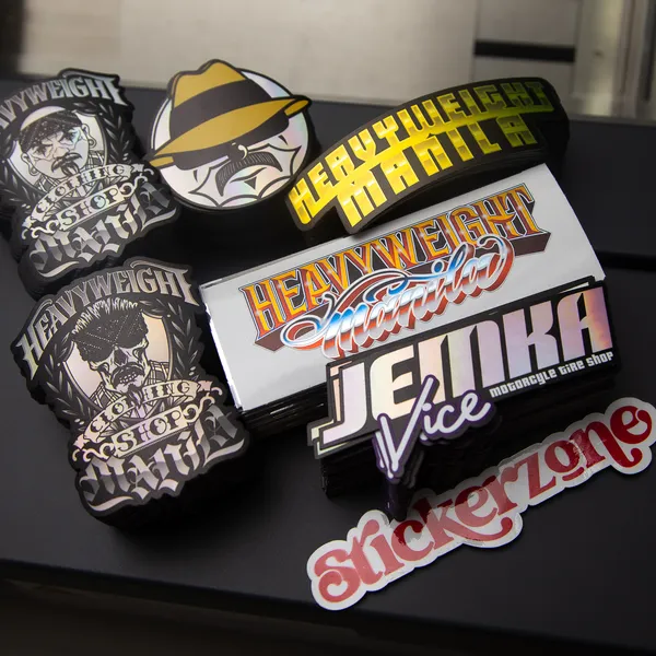Various brand stickers